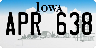 IA license plate APR638