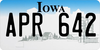 IA license plate APR642