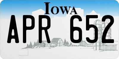 IA license plate APR652
