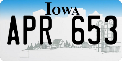IA license plate APR653