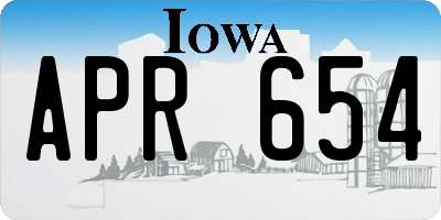 IA license plate APR654