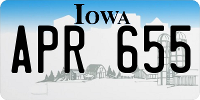 IA license plate APR655