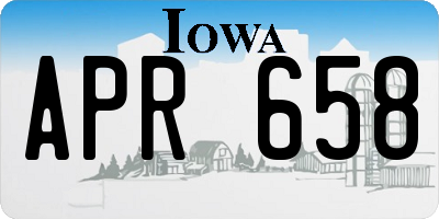 IA license plate APR658