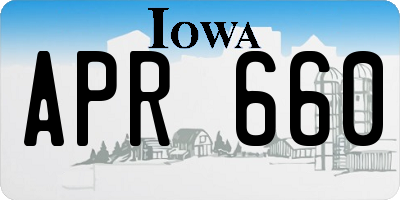 IA license plate APR660