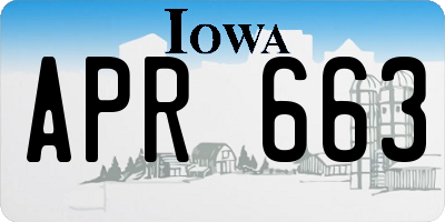 IA license plate APR663