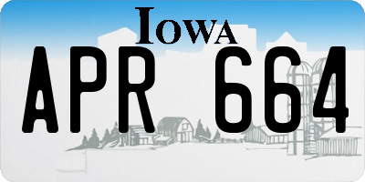 IA license plate APR664