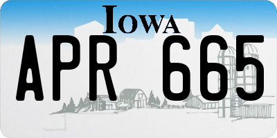 IA license plate APR665