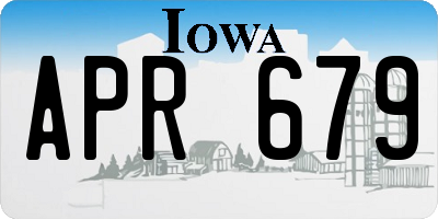 IA license plate APR679
