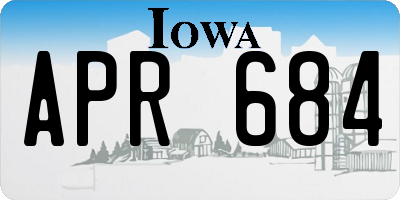 IA license plate APR684