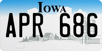IA license plate APR686