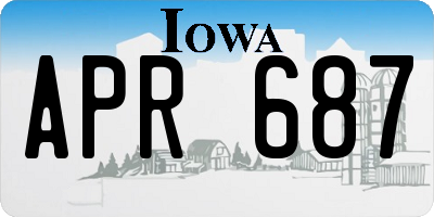 IA license plate APR687