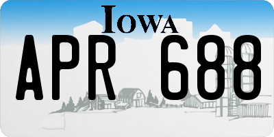 IA license plate APR688