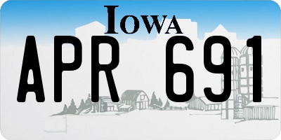 IA license plate APR691