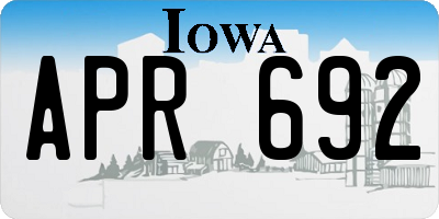 IA license plate APR692