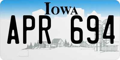 IA license plate APR694