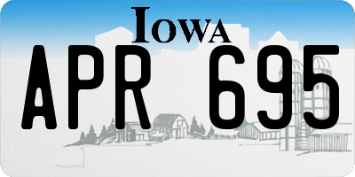 IA license plate APR695