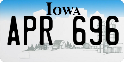 IA license plate APR696