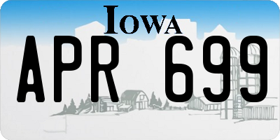 IA license plate APR699