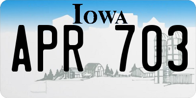 IA license plate APR703