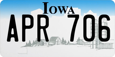 IA license plate APR706