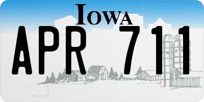 IA license plate APR711