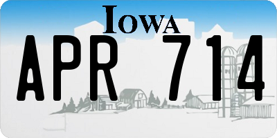 IA license plate APR714