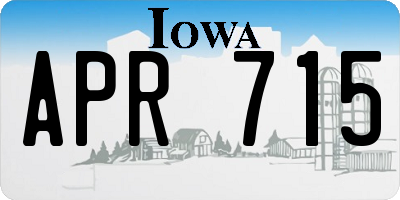 IA license plate APR715