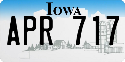 IA license plate APR717