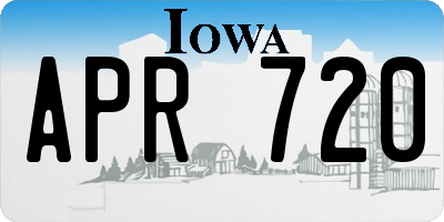 IA license plate APR720