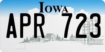 IA license plate APR723