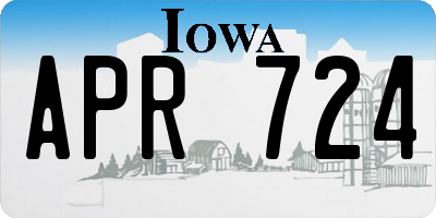 IA license plate APR724