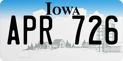 IA license plate APR726