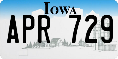 IA license plate APR729