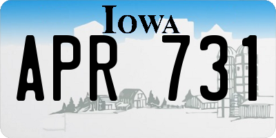 IA license plate APR731