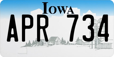 IA license plate APR734