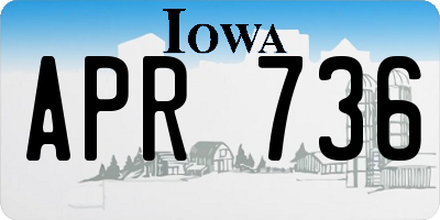 IA license plate APR736