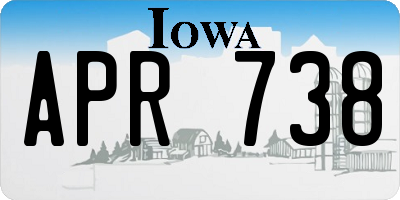 IA license plate APR738