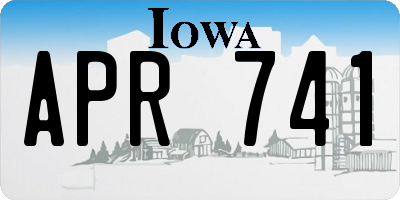 IA license plate APR741