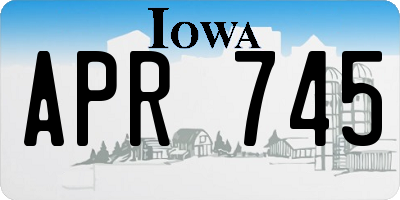 IA license plate APR745