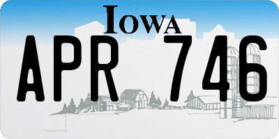 IA license plate APR746