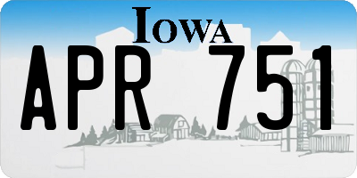 IA license plate APR751