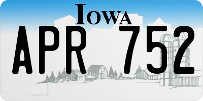 IA license plate APR752