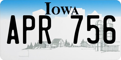 IA license plate APR756