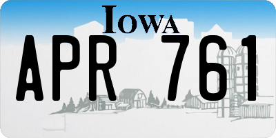 IA license plate APR761