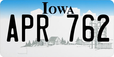 IA license plate APR762