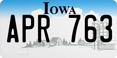 IA license plate APR763