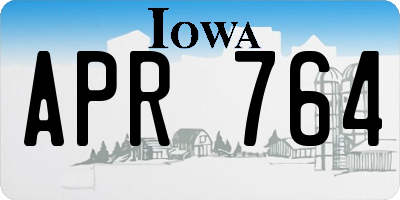 IA license plate APR764