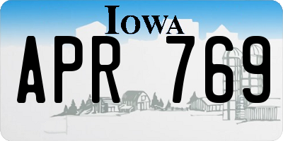 IA license plate APR769