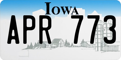 IA license plate APR773