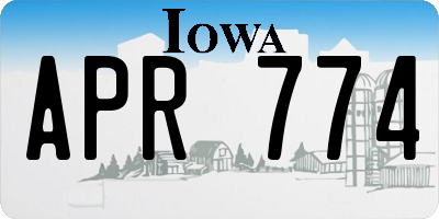 IA license plate APR774